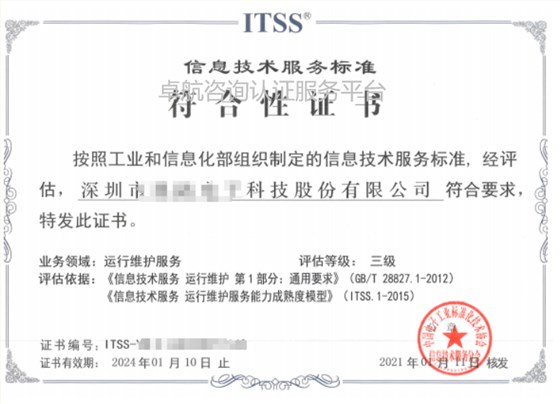 2021年ITSS認(rèn)證證書長這樣，快來看呀！
