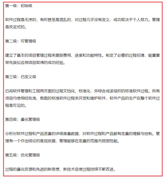 cmmi的五個級別到底是什么？做cmmi認證怎么選級別？有標準嗎？